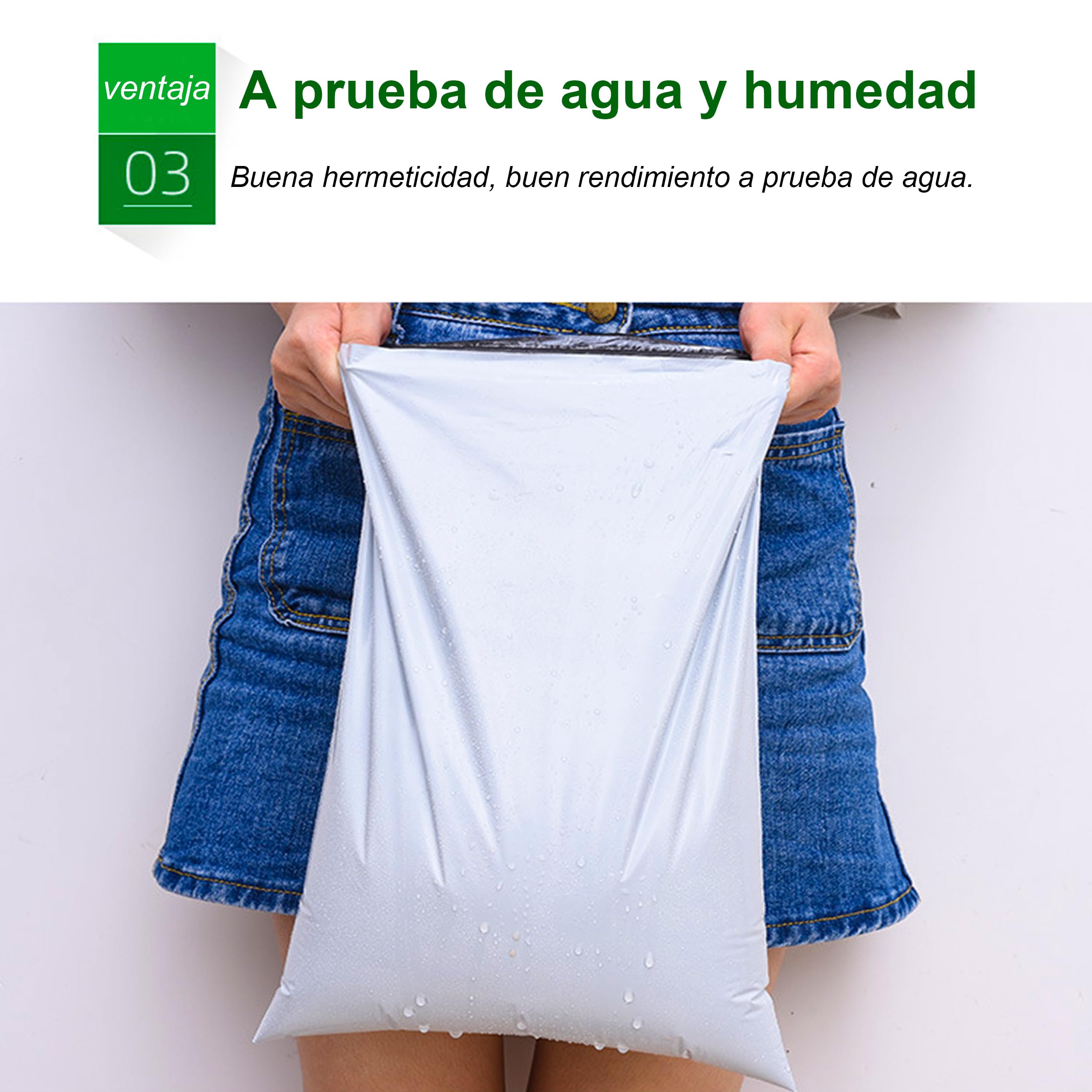 Bolsas de Envío - Sobres Autoadhesivos Blancos, Resistentes al Agua y al Desgarro, Ideales para Ropa y Envíos Logísticos (38x52 cm, 200 Piezas)