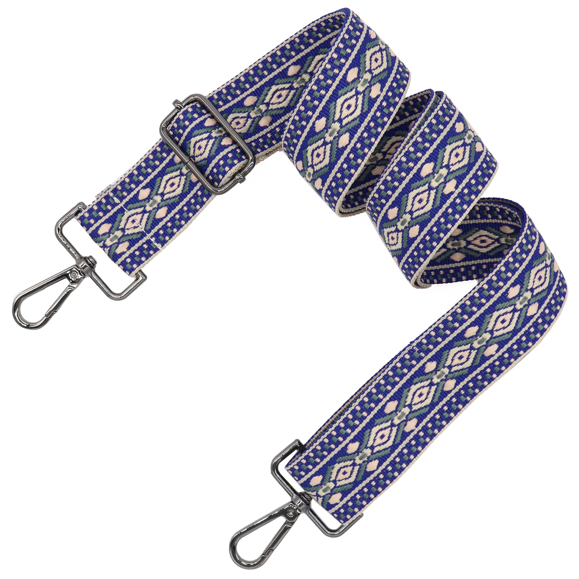 LEMEDE Purse Strap Adjustable Replacement Crossbody Bag Straps Retro Jacquard Embroidery Shoulder Straps for Shoulder Bag