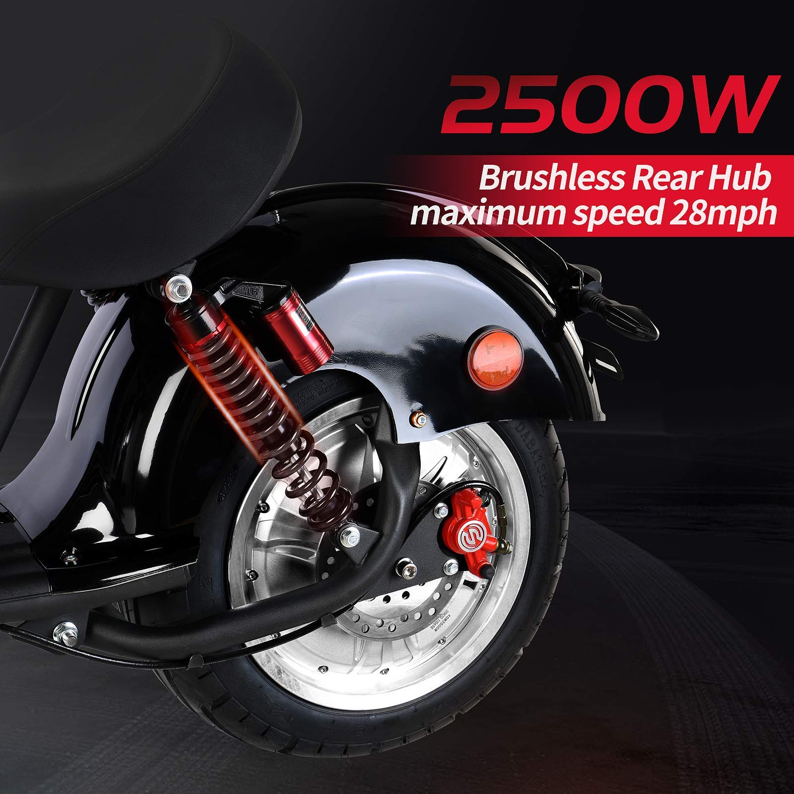 TOXOZERS 2500W Fat Tire Electric Scooter for Adults 4 Speeds Lithium E