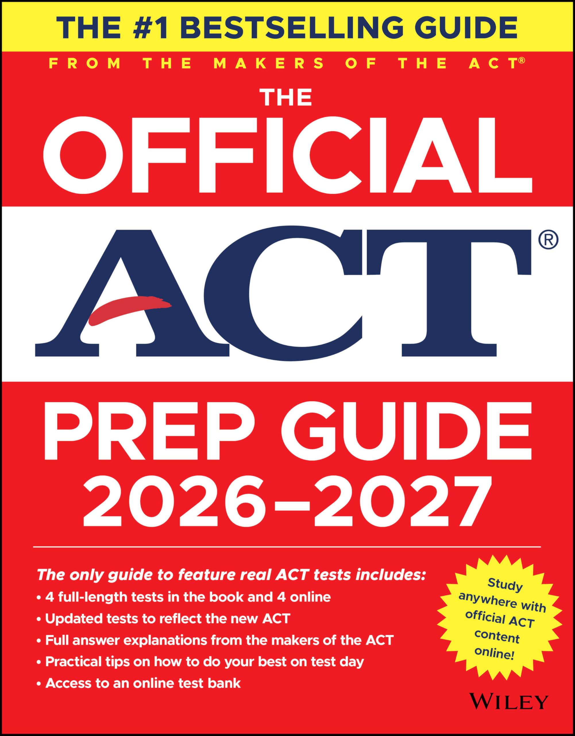 The Official ACT Prep Guide 2026-2027 Book + Online by ACT (Paperback Book)