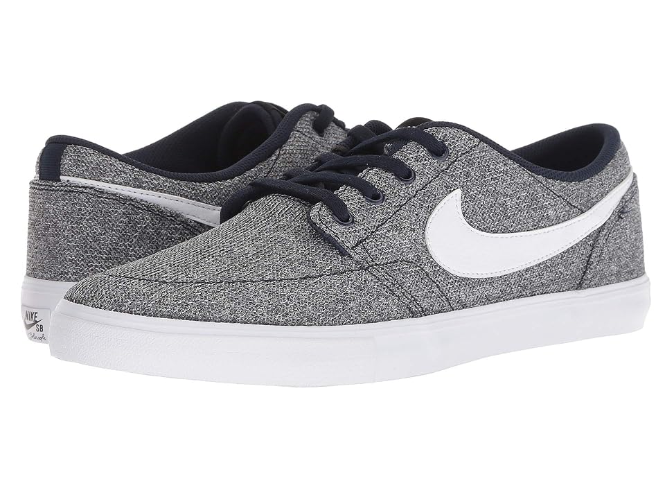 

Nike SB Portmore II Solar Premium Canvas (Obsidian/Obsidian/White) Men's Skate Shoes