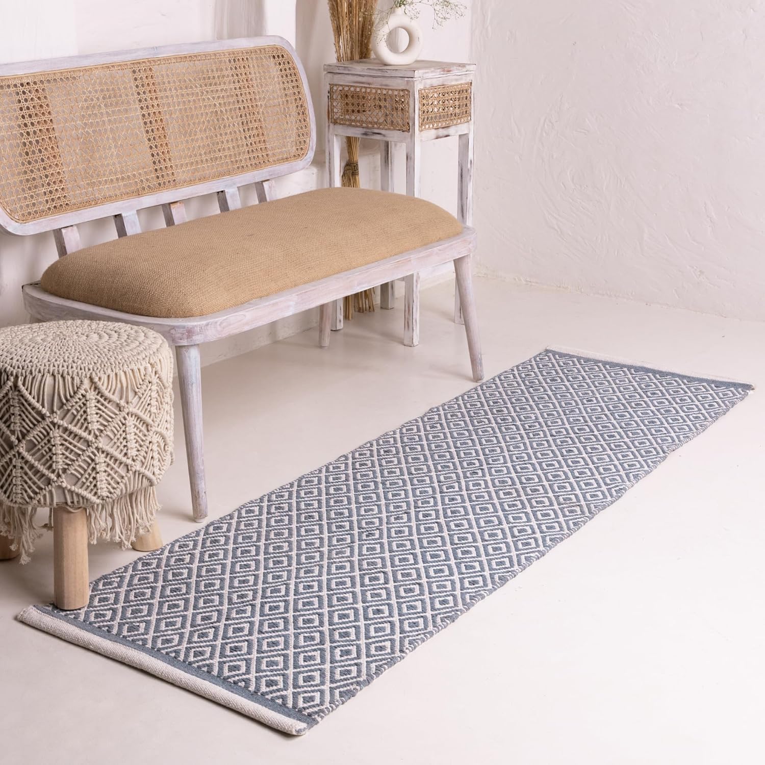 Handwoven Cotton Rug Runner - 60x152cm -24
