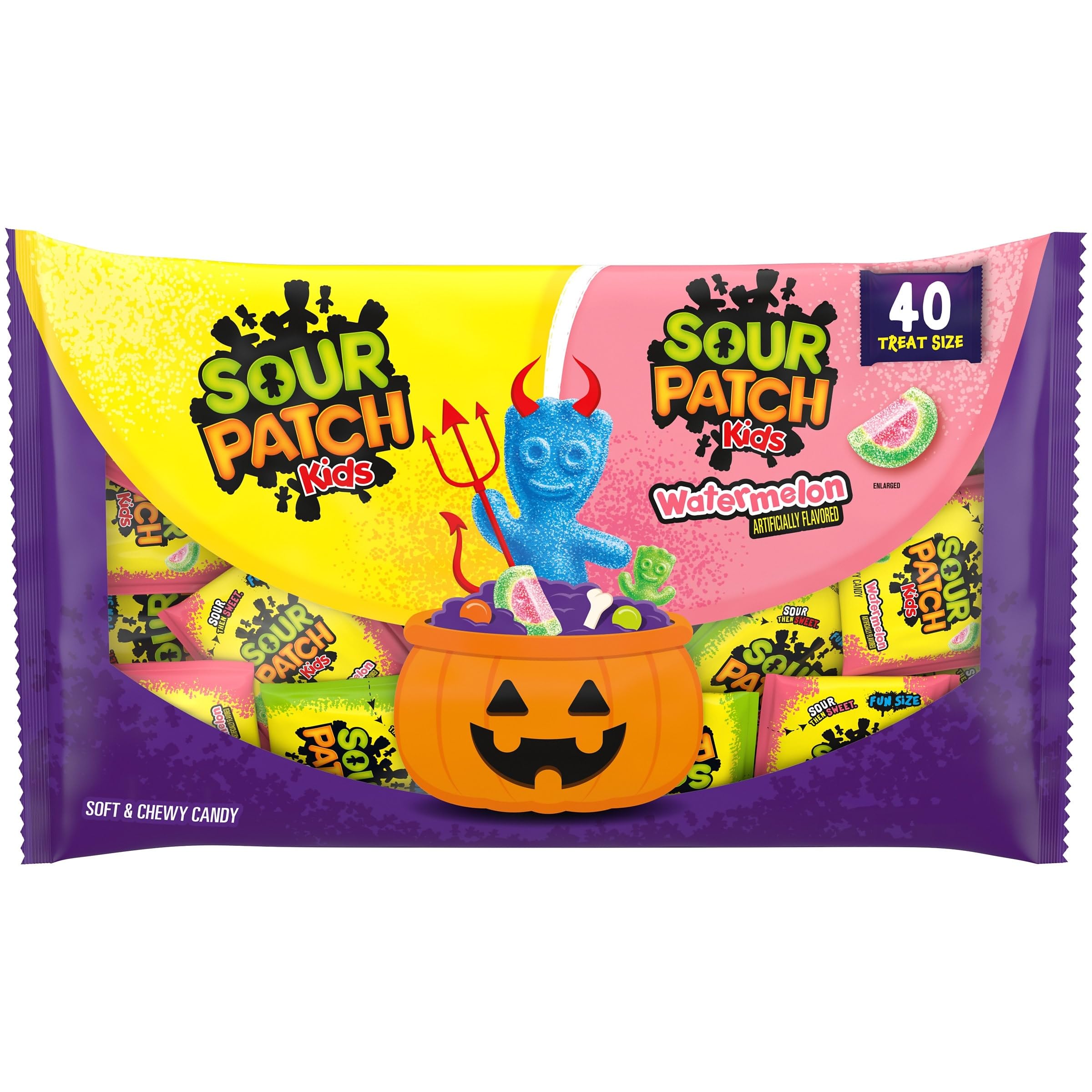 SOUR PATCH KIDS Soft & Chewy Gummy Halloween Candy Variety Pack, 40 ct — grocery & food deal