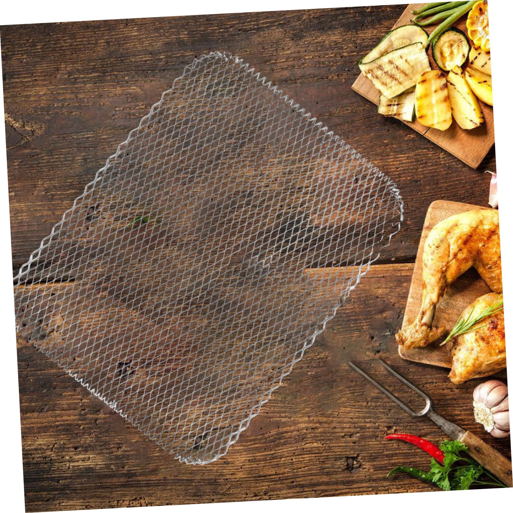 10piezas Revestimientos Desechables De Aluminio Para Parrilla Desechable Rejillas Antiadherentes Para Barbacoa