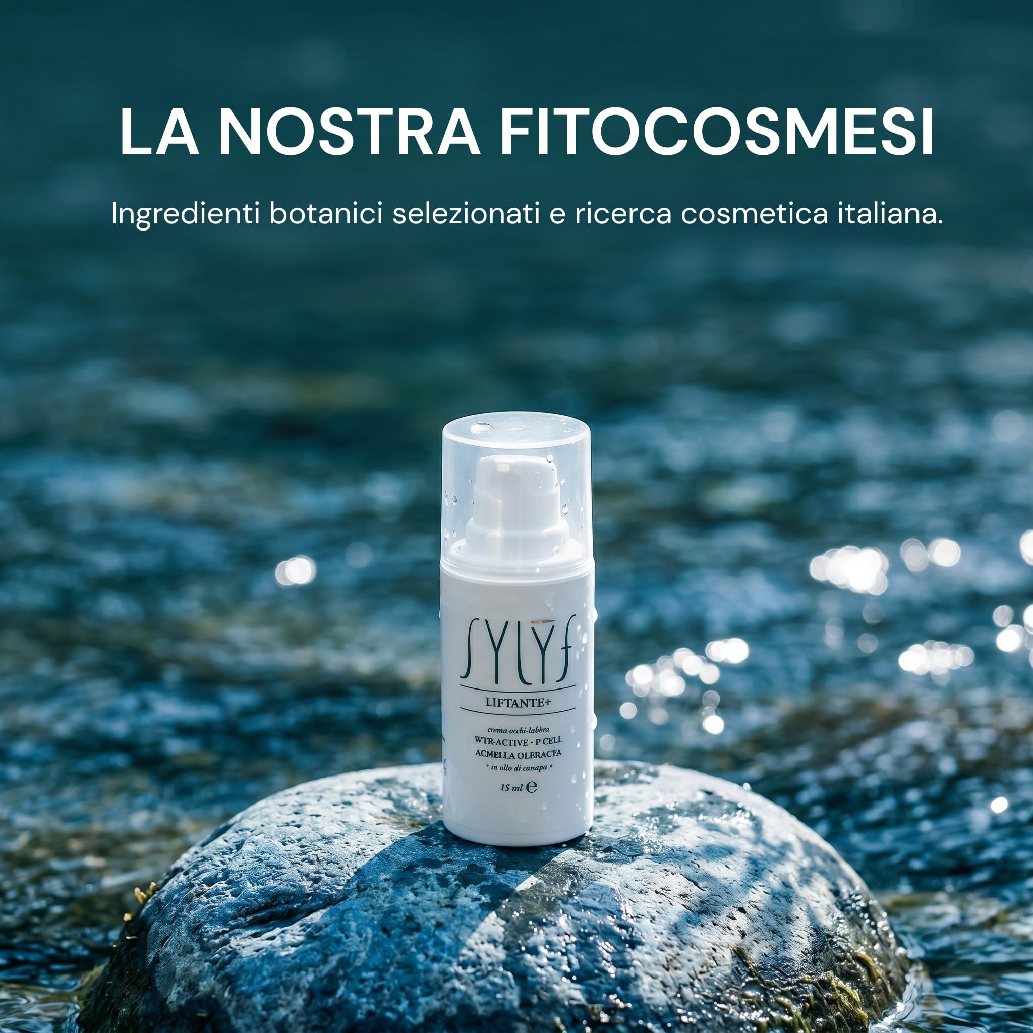 SYLYF Crema Liftante Contorno Occhi e Labbra Liftante Anti-Età 15 ml | Effetto lifting | rughe d'espressione | borse e occhiaie | Acmella Oleracea, estratto di tartufo bianco