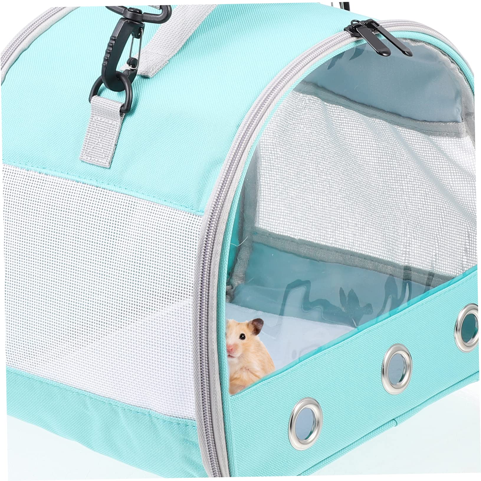 Kleintier Tragetasche Atmungsaktiv, Tragbarer Reisekäfig für Hamster | Grün, Polyester, für Meerschweinchen und Hamster, für Sightseeing und Camping