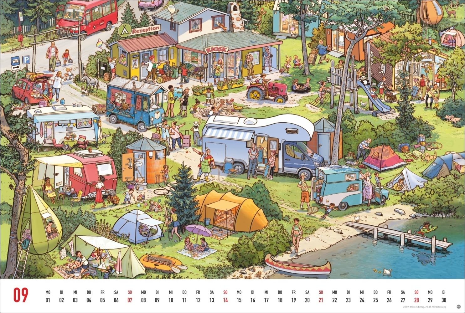 Göbel & Knorr Wimmelbilder Edition Kalender 2025: Großer Wandkalender mit 12 spannenden Wimmelbildern zum Entdecken. Göbel & Knorr Kalender mit Suchbildern für Groß und Klein.