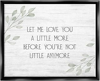 Stupell Industries Let Me Love You Sweet Nursery Botanical Phrase Floating Framed Wall Art, Design By Daphne Polselli