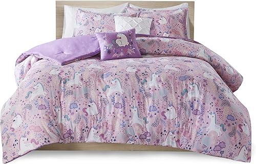 Miniatura 9 de Intelligent Design Juego de edredón 100% algodón para niños, estampado divertido y colores vibrantes, diseño moderno para todas las estaciones,