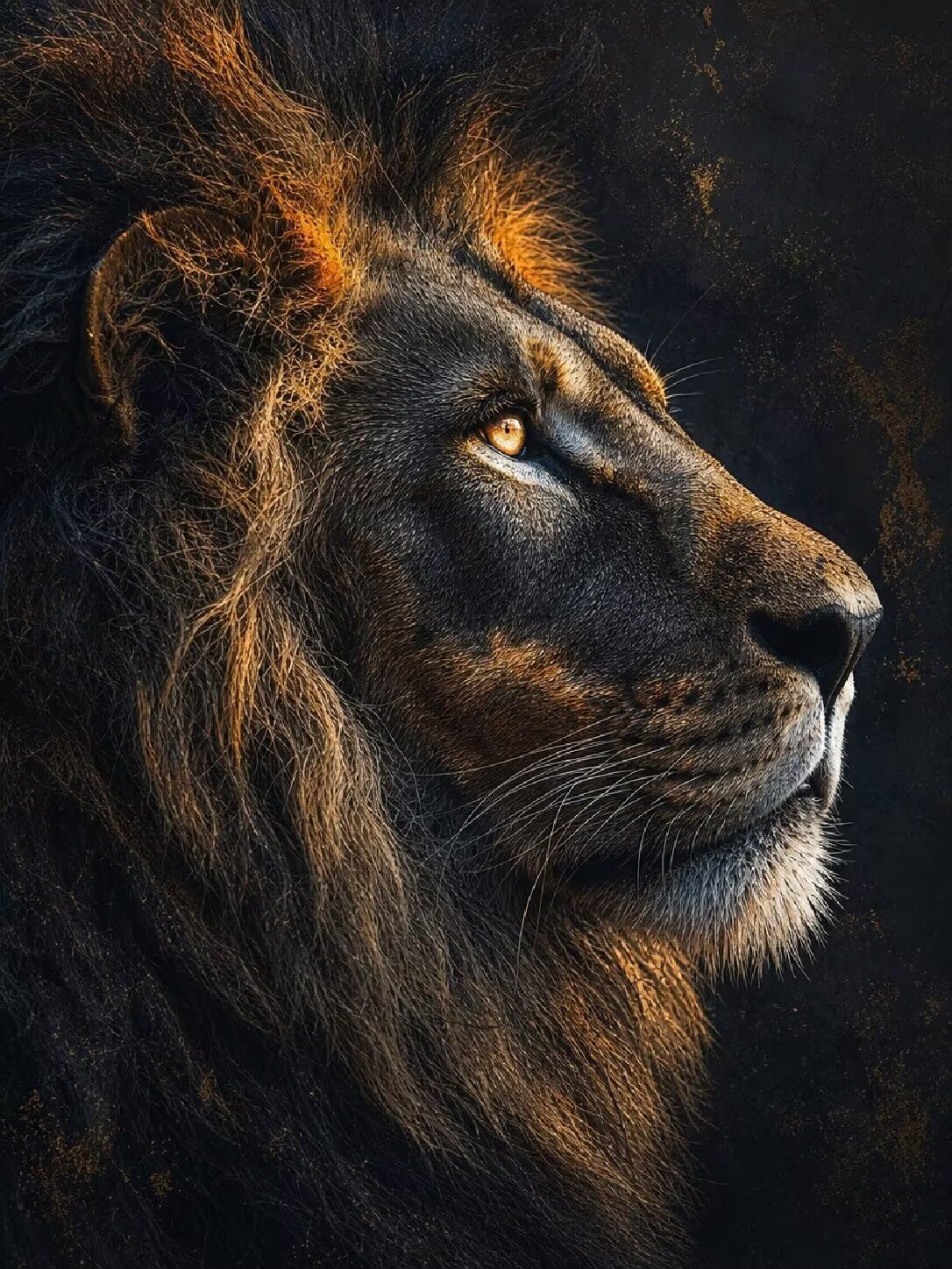 Diamond Painting León Kit, Manualidad Creativa y Relajante 80x100cm C8-122