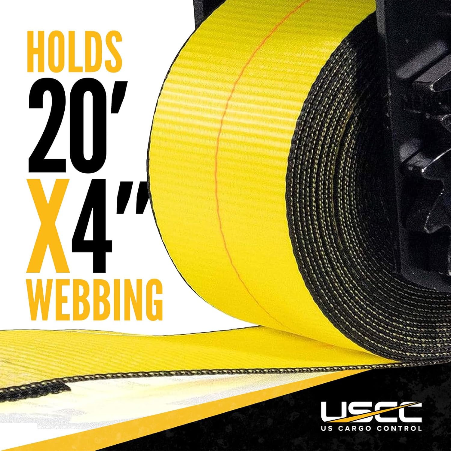 US Cargo Control Standard Sliding Winch for Double L Tracks, 4 Inch Winch Holds Up to 20 Feet of Webbing, Slides to Any Position for Winch Control, 5,500 LBS Working Load Limit