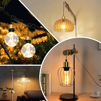 Plug in Pendant Light Cord Fitting, 5M Light Cable with Switch and Plug, E27 Lamp Holder, Plug in Ceiling Light, DIY Creative Table Lamp Fitting, Hanging Light Kit for Various Lampshade, Gold [Energy Class A++]
