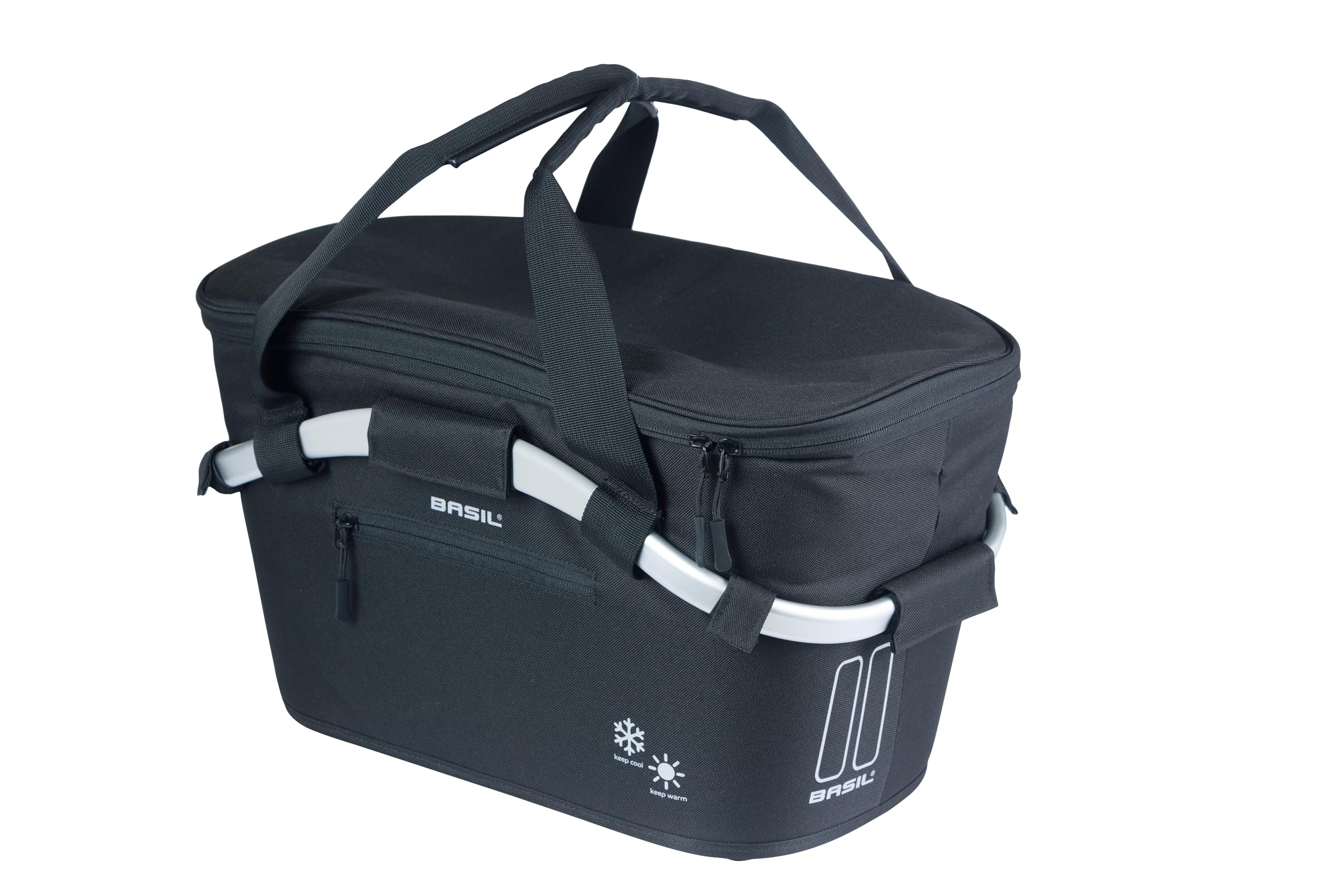 Basil Classic Carry All ISO Bicycle Basket - MIK System Rear - Insulated - Weatherproof - 18 Litres - Black