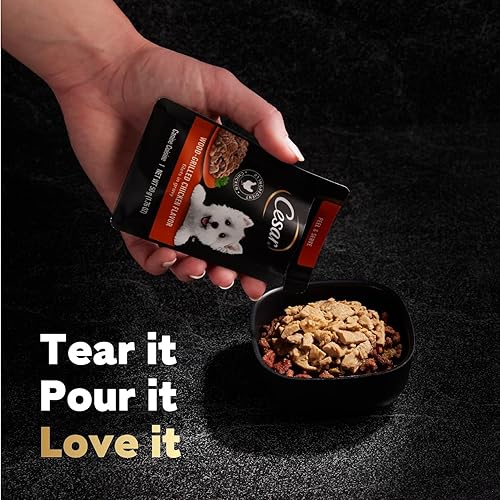 Miniatura 8 de Cesar Filets in Gravy - Alimento húmedo para perros con sabor a pollo a la parrilla de madera, bolsa de 1.76 onzas, paquete de 20