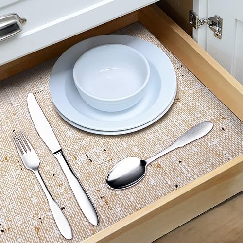 Miniatura 2 de RAY STAR Revestimiento de estante de 12 x 120 pulgadas para armarios de cocina, forro de gabinete no adhesivo lavable, forro de cajón de PVC para