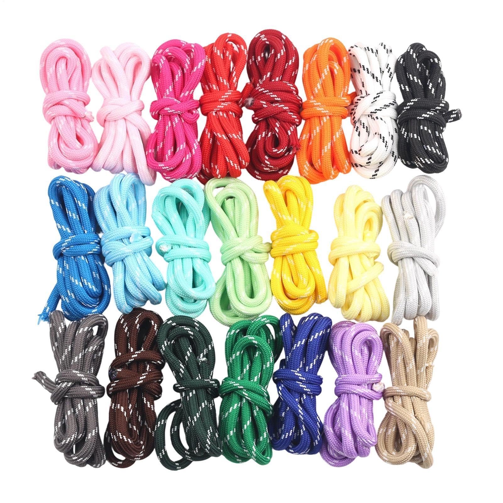 Generisch Buntes Paracord 22 Farben 22 m 5 mm Dickes Mehrzweck-Bastelseil | Paracord Armband-Set für Schlüsselanhänger Taschenanhänger Lanyards Hundehalsbänder DIY-Projekte Anfänger Kinder