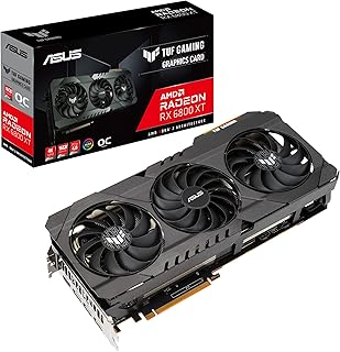 ASUS TUF Gaming AMD Radeon™ RX 6800 XT OC Edition Graphics Card (PCIe 4.0, 16GB GDDR6, HDMI 2.1, DisplayPort 1.4a, Dual Ball Fan Bearings, All-Aluminum Shroud, Reinforced Frame, GPU Tweak II)