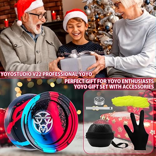 Miniatura 6 de YOYOSTUDIO Yoyo V22 - Yoyo profesional sensible para niños de 8 a 12 años, Yoyos profesionales con kit de accesorios, 10 cuerdas de yoyo, estuche y