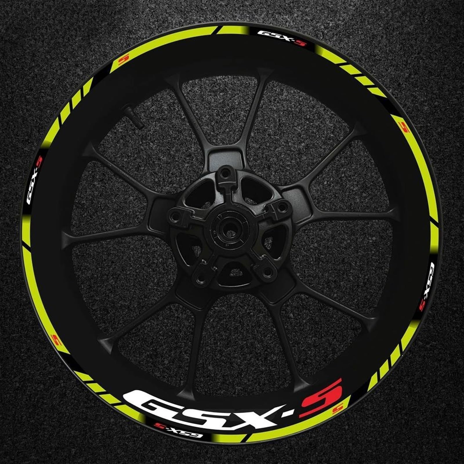 Motorcycle Wheel Stickers for Suzuki Gsx-s Gsx-s750 Gsxs1000 750 1000 600 Stripes Reflective Rim Decals(Color16)