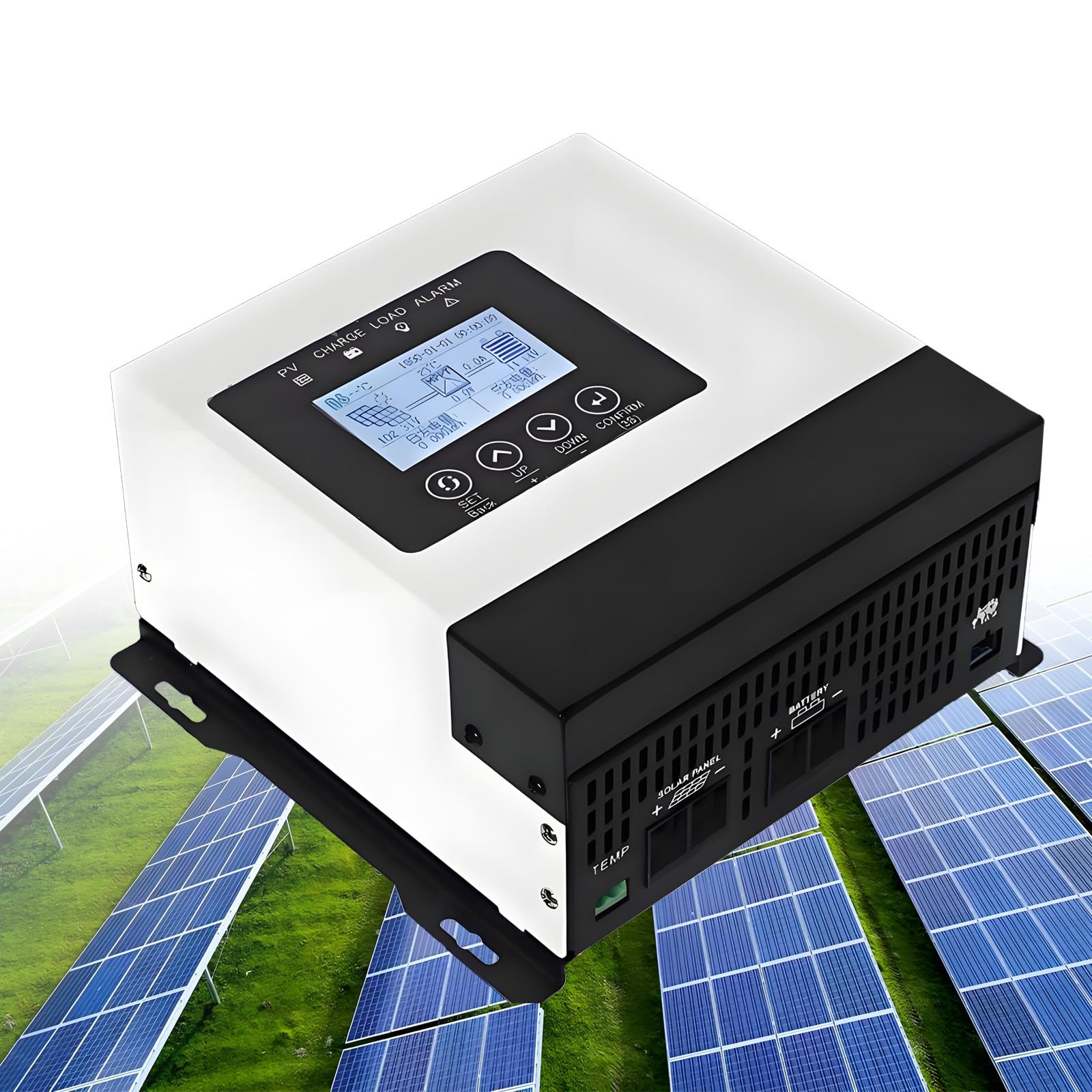 Kontroler ładowania Słonecznego - Kontroler Akumulatorów, Regulator Solarny, Wielokrotne Zabezpieczenie, Wyświetlacz Lcd, Maksymalne Napięcie Wejściowe W Obwodzie Otwartym 0--230V,110V-30A