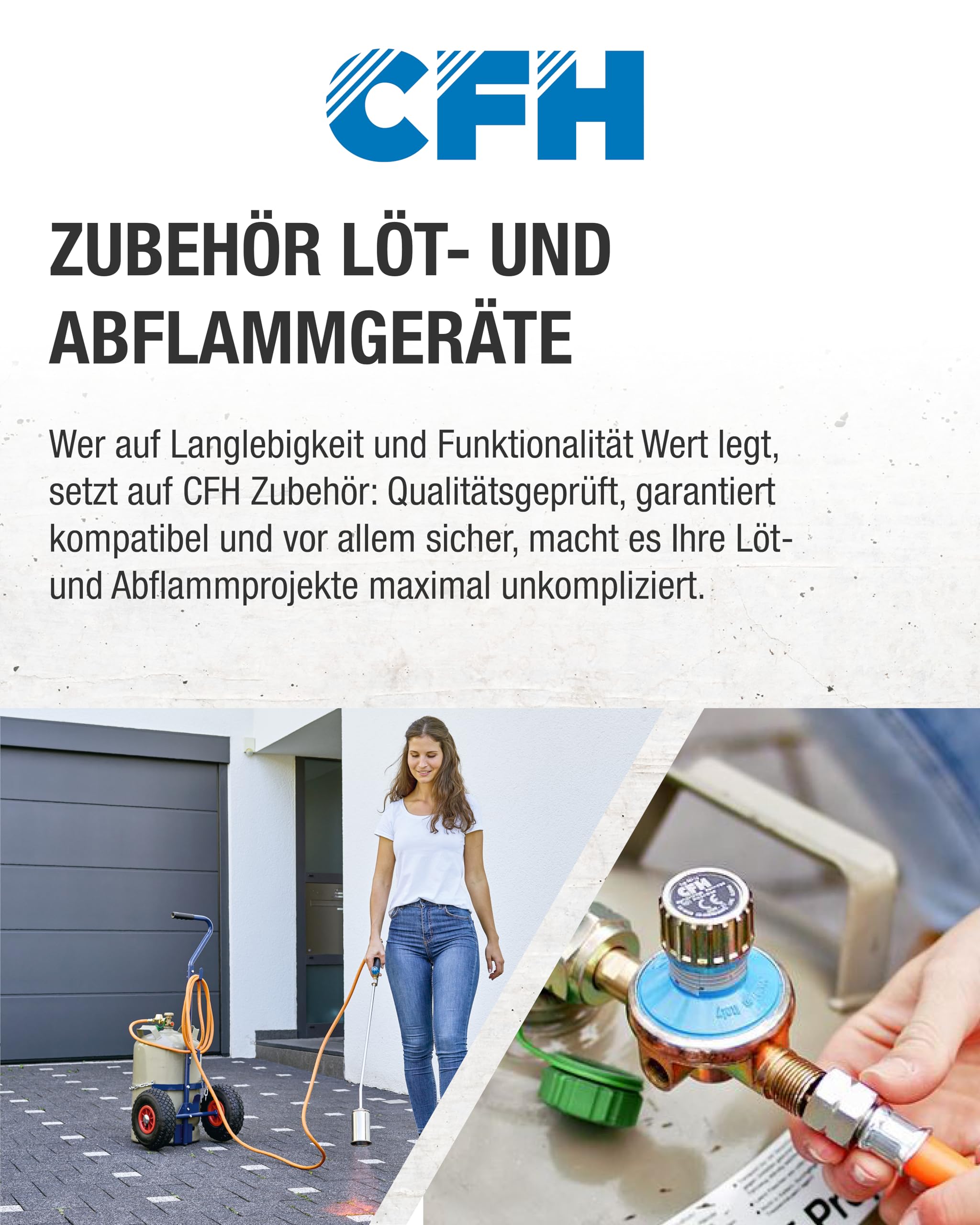 CFH Gasschlauch Gummi 20 m VS 790 G 3/8" LH Anschluss 20 bar LPG Propan Butan