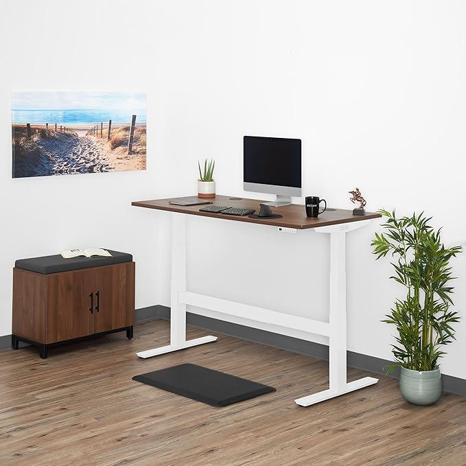 V2-Commercial T-Frame Standing Desk Frame with Crossbar Support