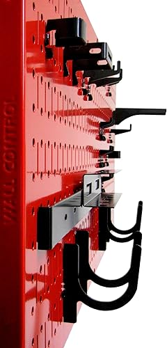 Miniatura 5 de Wall Control Sistema modular de organizador de herramientas de tablero perforado, unidad de almacenamiento de herramientas de metal montado en la