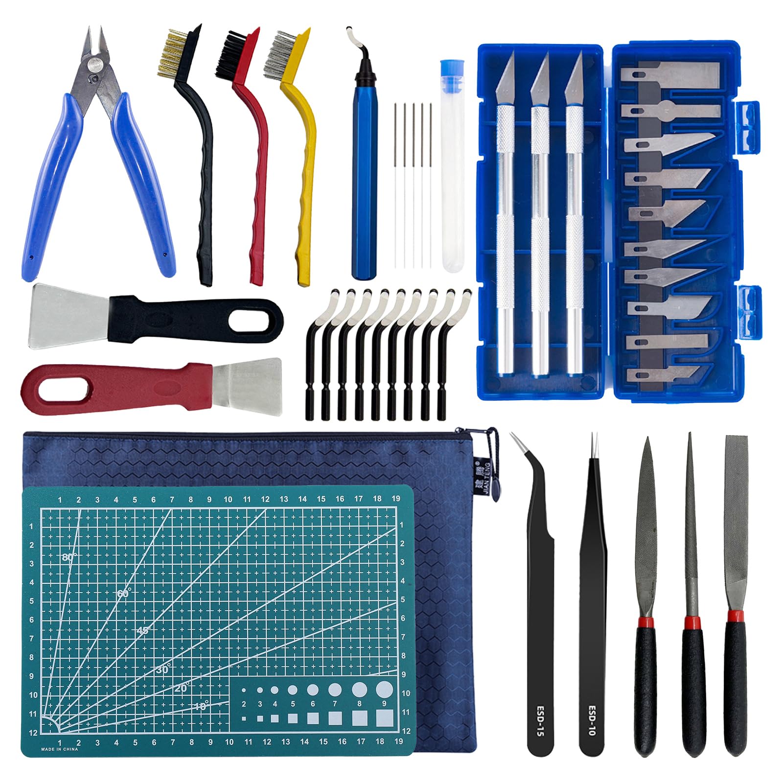 Kit Di Strumenti Per Stampante 3D Con Set Di Pulizia Ugelli Pinze Lime Aghi Per La Pulizia Accessori Per Stampa 3d Per Post Elaborazione Del Modello Pulizia Rimozione Della Finitura