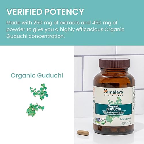Miniatura 6 de Himalaya Organic Guduchi para apoyo inmunológico activo y defensa celular, 700 mg, 60 cápsulas, suministro de 1 mes