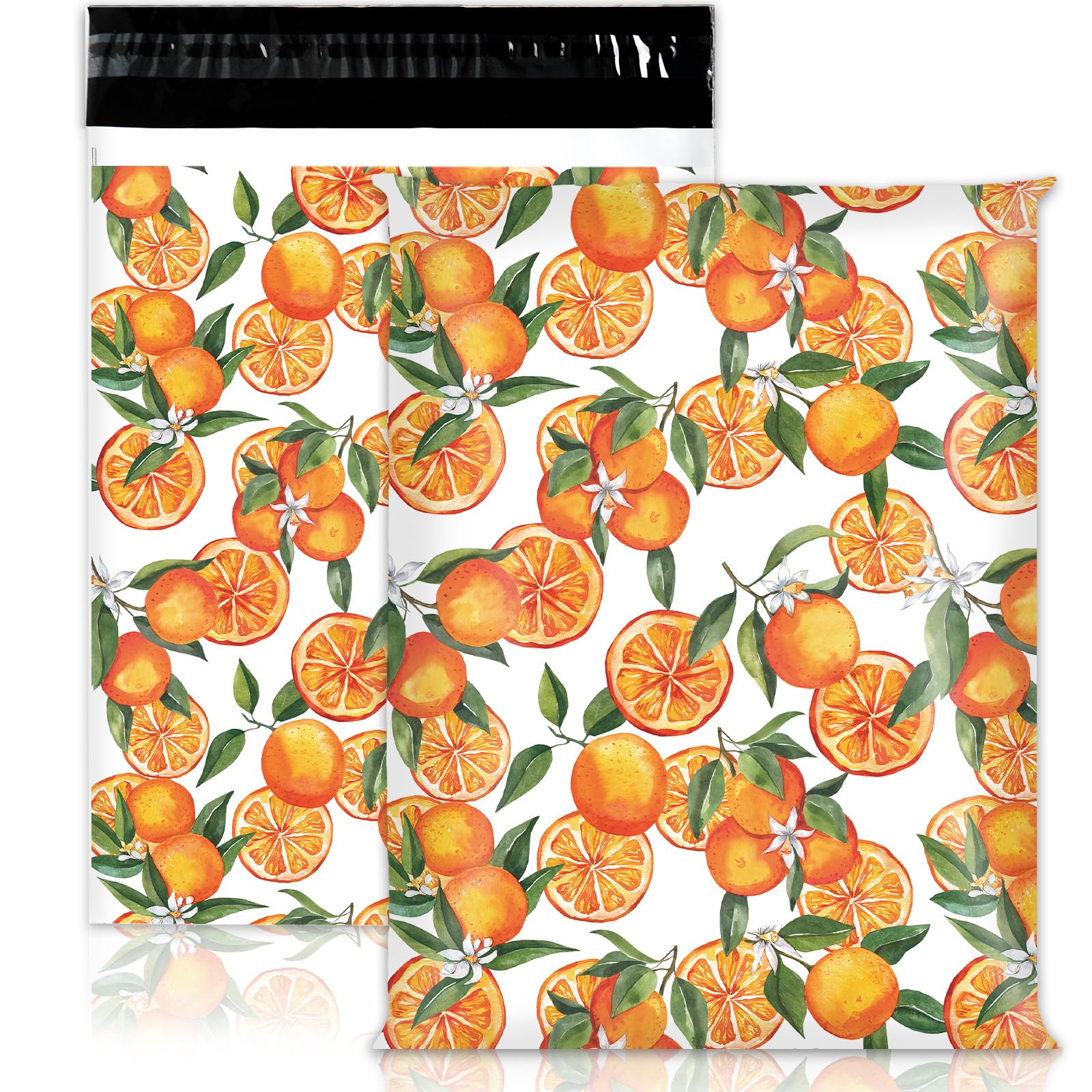 100Pcs Orange Poly Mailer 10 x 13 Inch Tangerine Packaging Bags Self Seal Mailing Envelope Bags for Summer Small Business Clothing