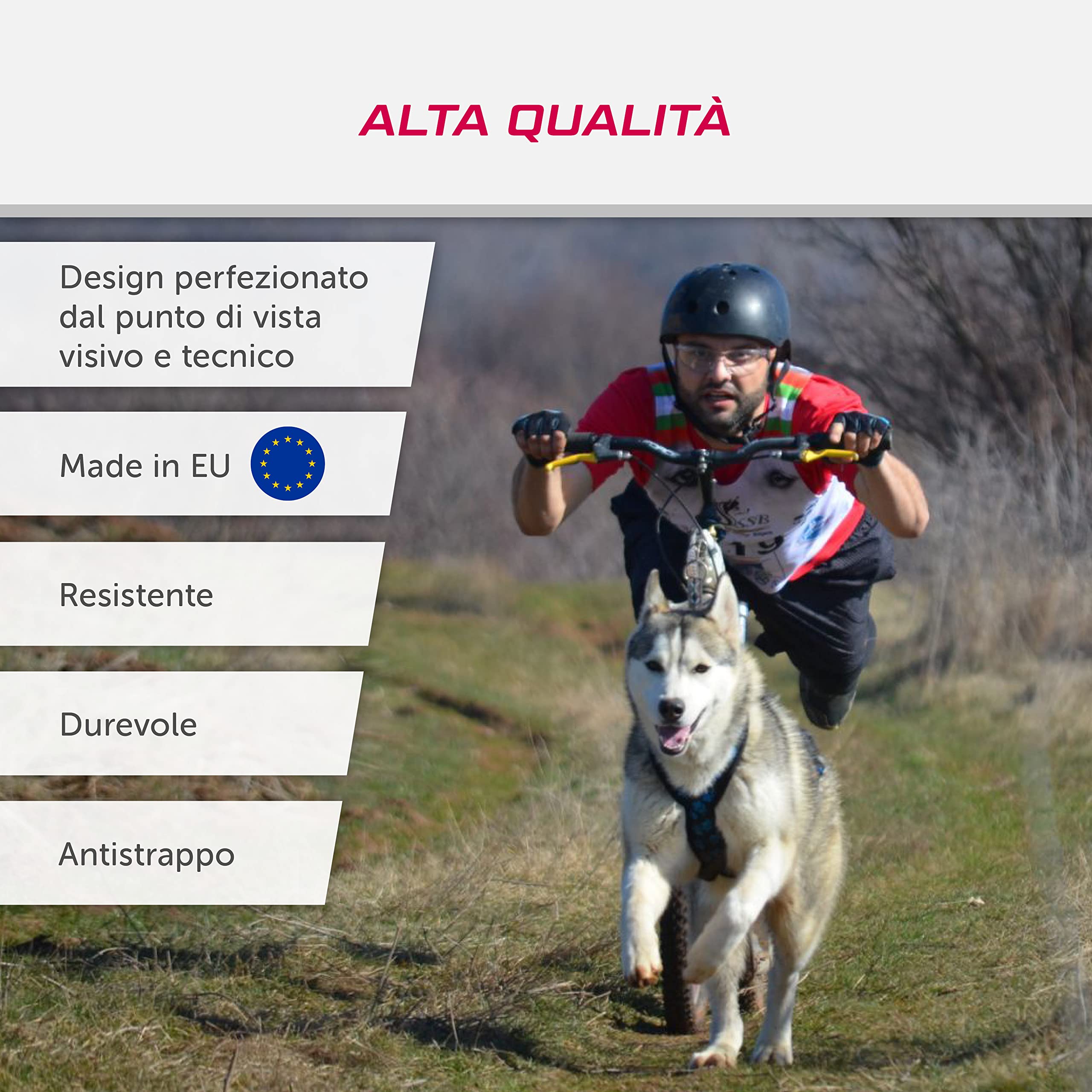 Imbracatura per cani da traino X-Back per bikejoring, Canicross, Scooter, Skijoring, Dog-Trekking, Sleddog - nero arancio neon
