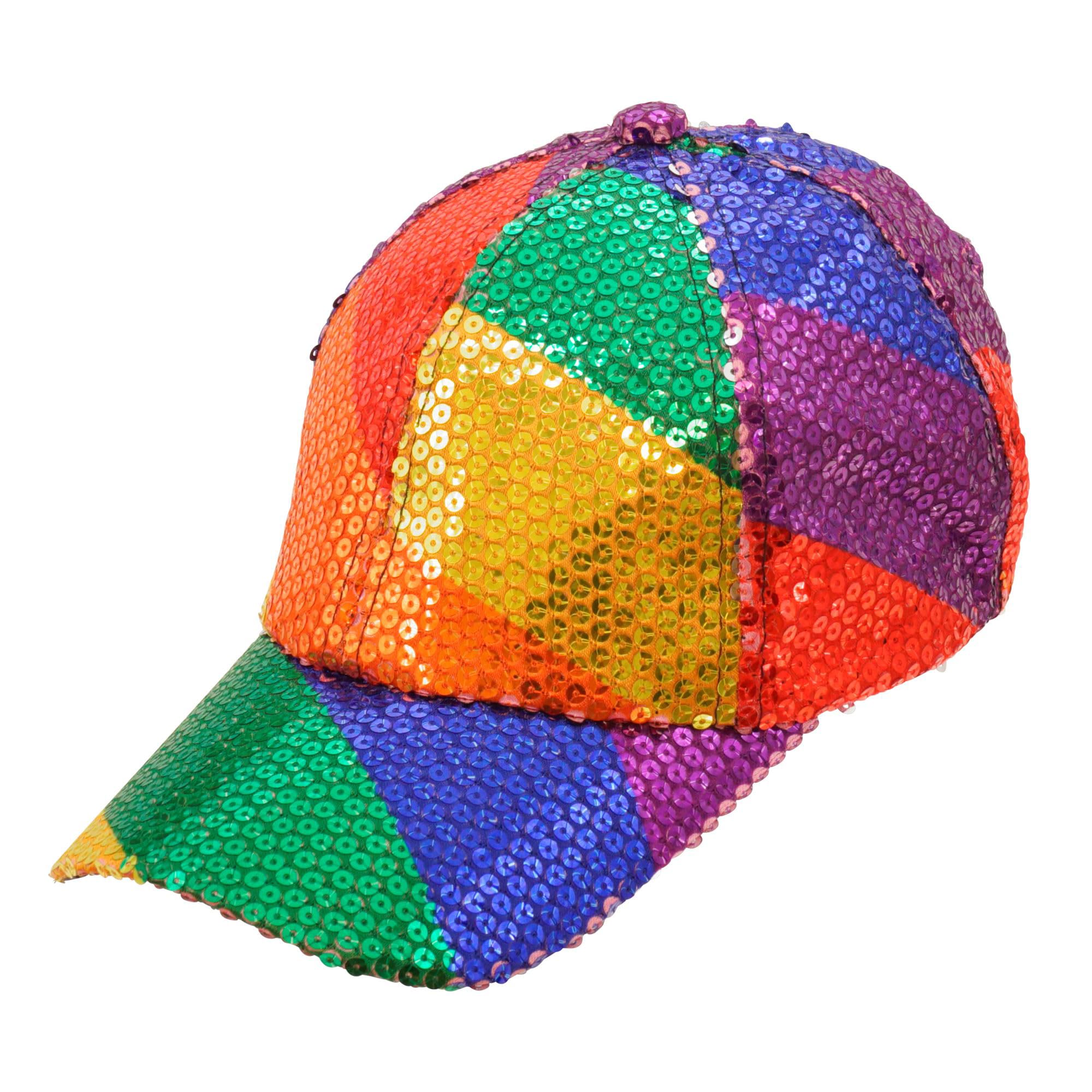 W WIDMANN MILANO Party Fashion - Sequin Baseball Cap, Hat in Various Colours and Patterns, Capy, Fancy Dress Accessory