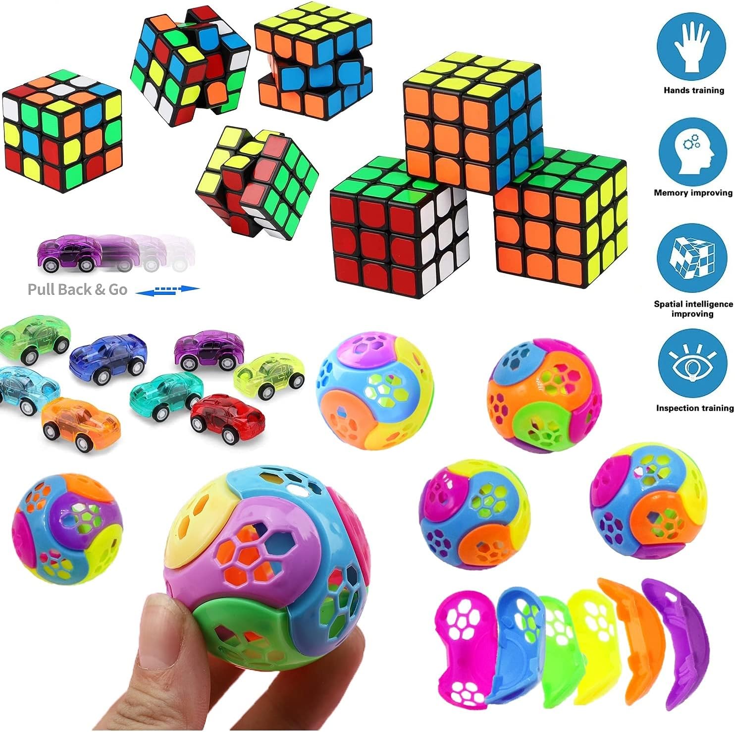 52 Pcs Party Favors for Kids 4-8, Birthday Gift Toys, Stocking Stuffers, Treasure Box Toys, Carnival Prizes, School Classroom Rewards, Pinata Stuffers, Goodie Bags Filler for Boys and Girls 8-12 : Toys & Games