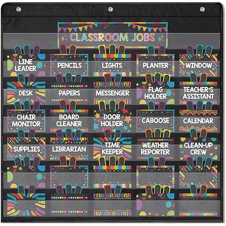 Ragnhild Classroom Jobs Pocket Chart Set: The Essential Tool for Classroom Organization and Student Engagement