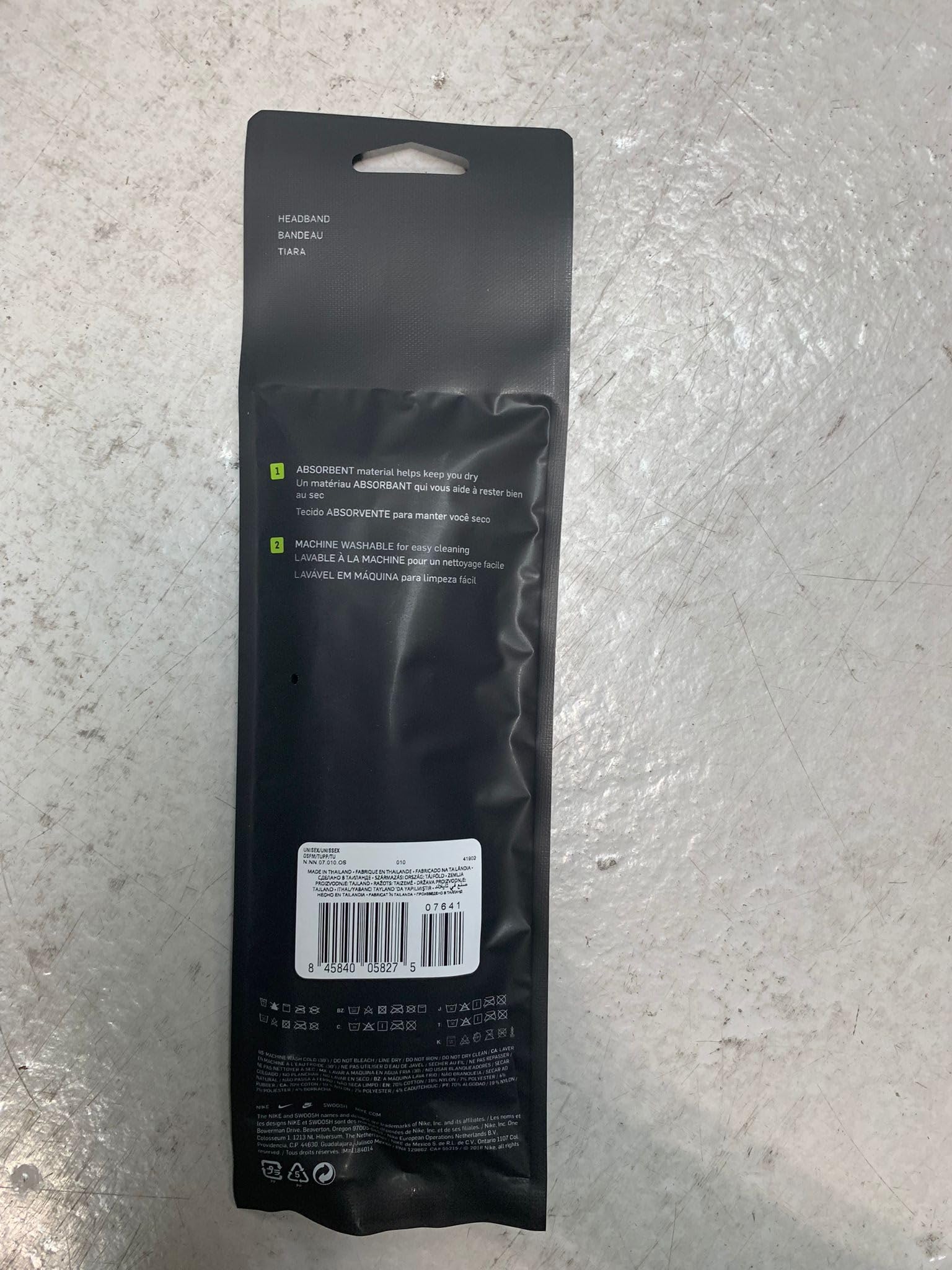 NIKE Swoosh opaska na czoło, czarna/biała