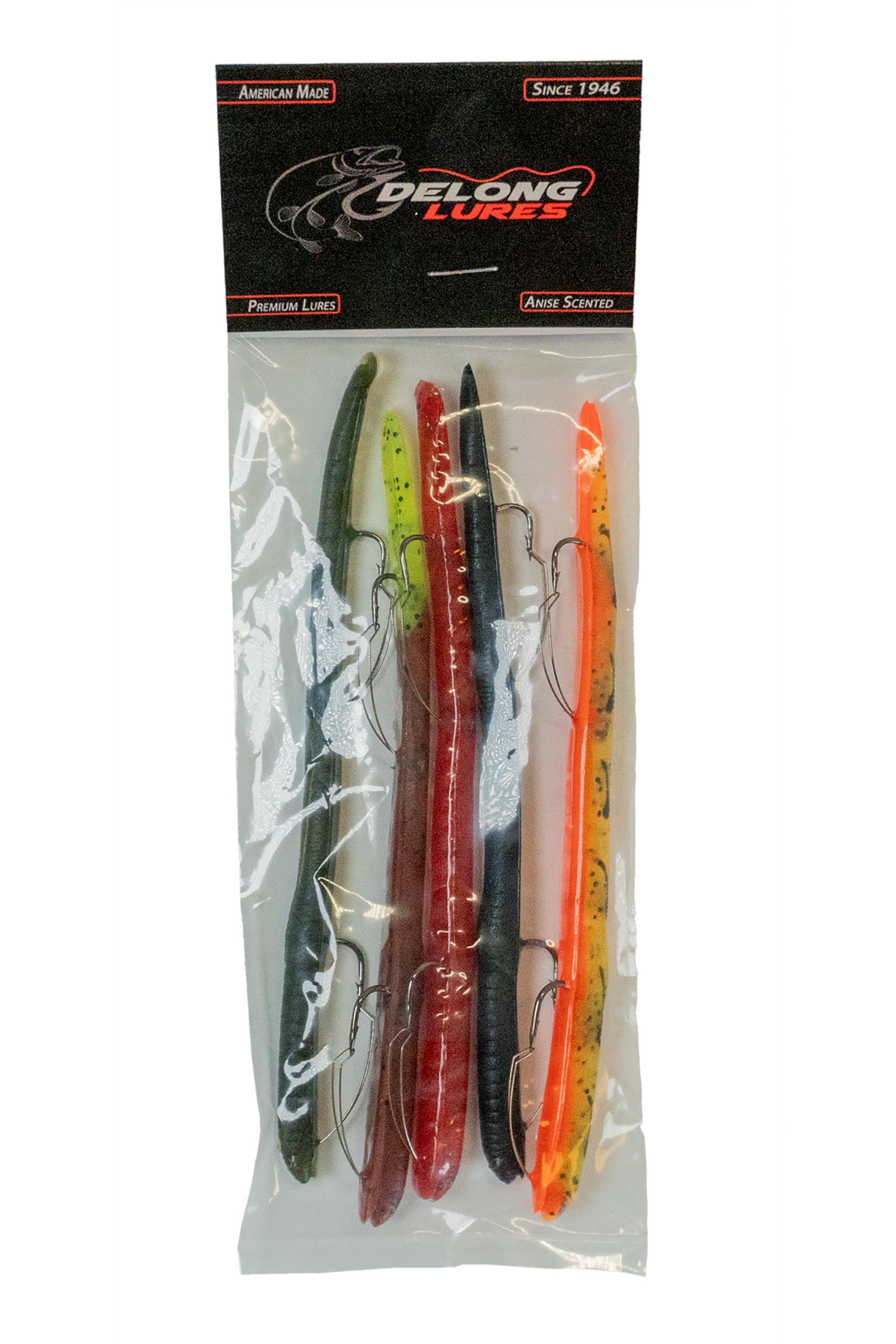 Delong Lures - Señuelos para lubina, lucio y cualquier cosa en el medio, de plástico suave para lubina, cebo de lucio (bombero)