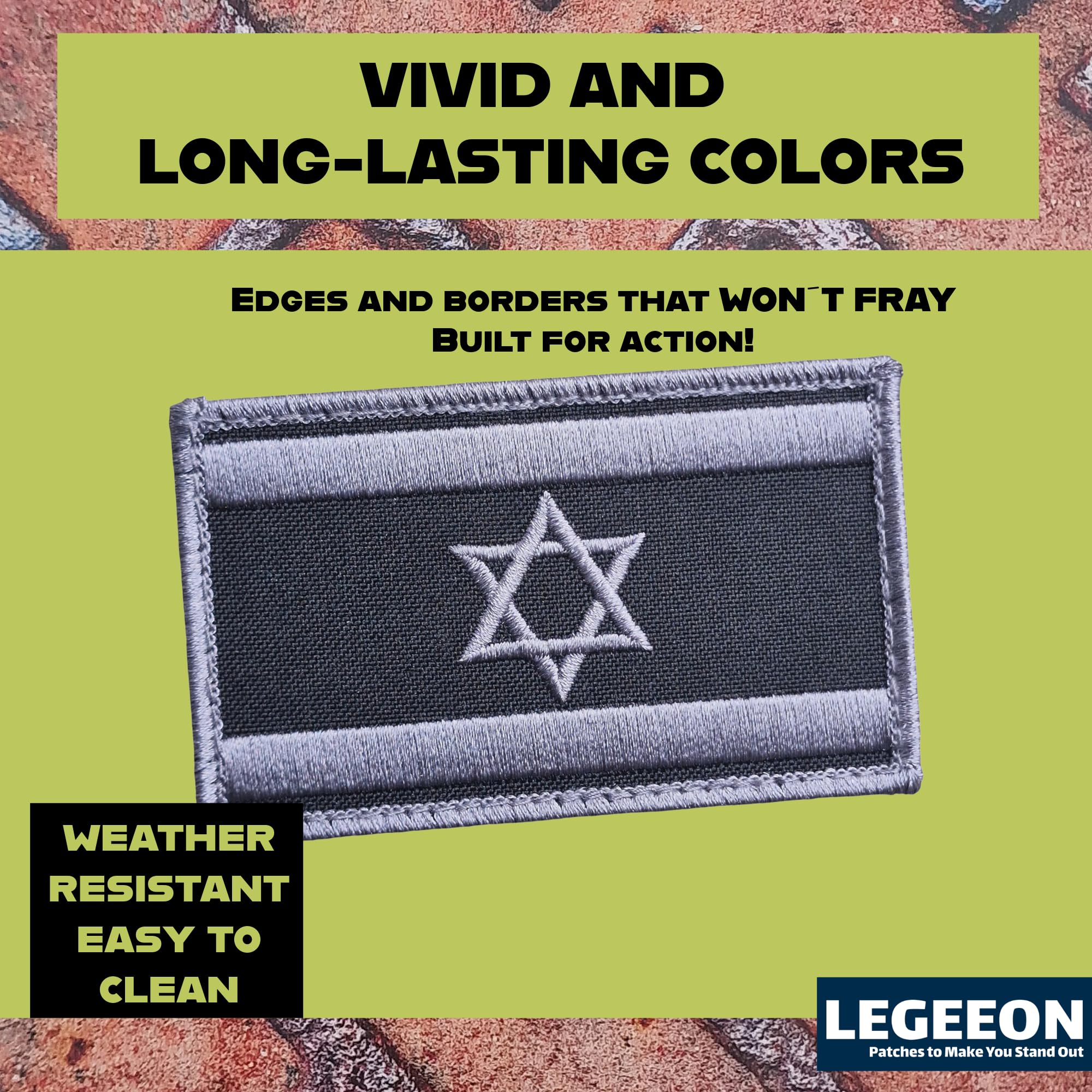 Patch Morale Ricamata Israel Defense Forces (IDF) – Stella Di David – Colore Coyote Brown – Con Supporto A Uncino (Hook)