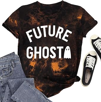 LBP Halloween Shirts for Women Future Ghost T-Shirts