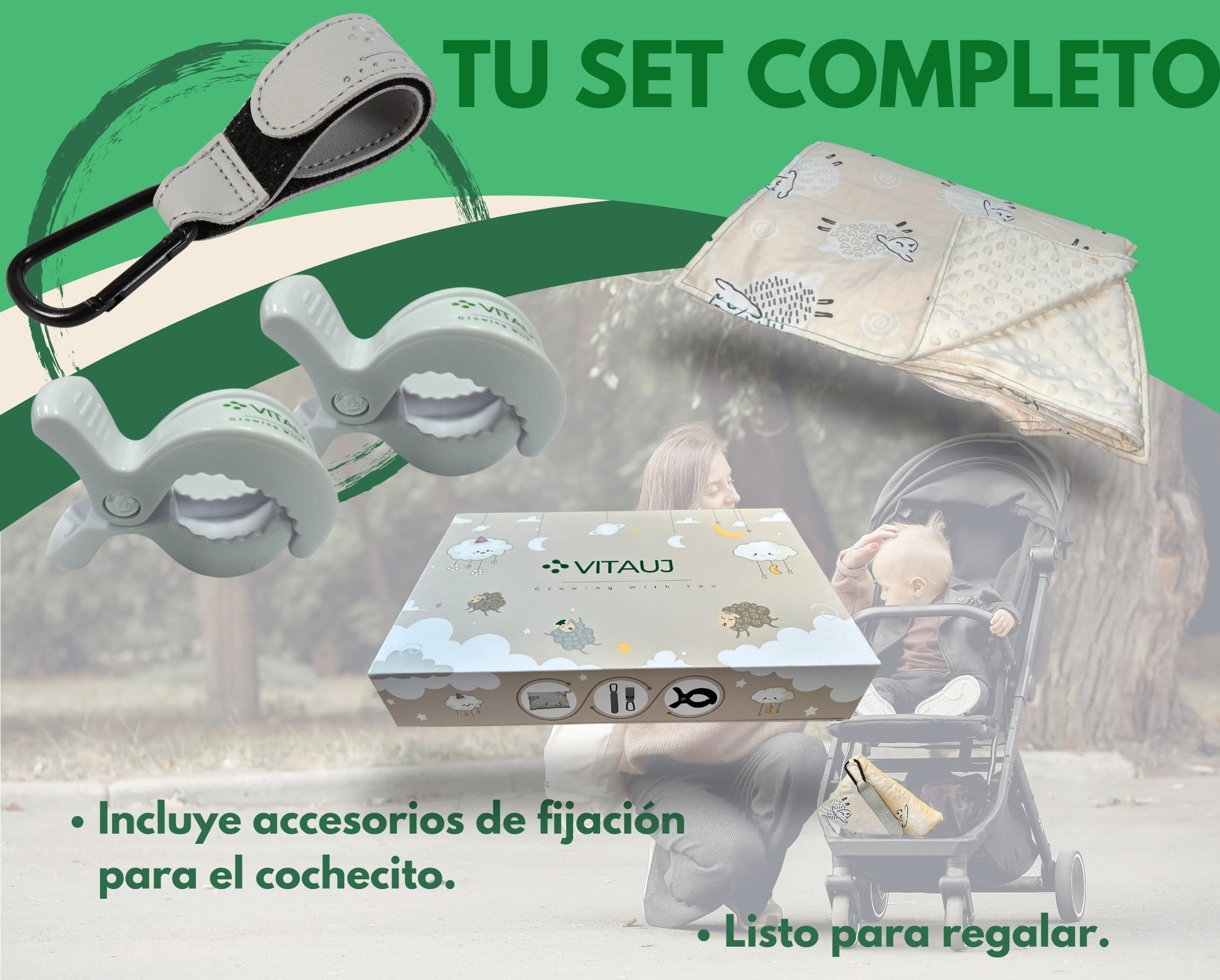 Parasol Carrito Bebé Universal 4 en 1 – Manta Reversible Algodón & Minky | Protección Solar, Viento y Lluvia | Cobertor Lactancia, Porteo y Cochecito | Incluye Clips y Gancho