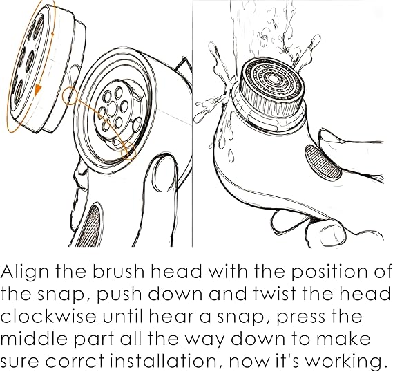 Facial Cleansing Brush Head for Clarisonic Mia 2 Brush Head Replacements