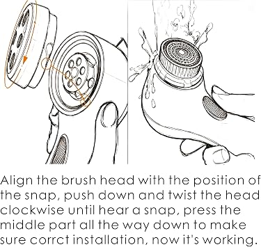 Facial Cleansing Brush Head for Clarisonic Mia 2 Brush Head Replacements