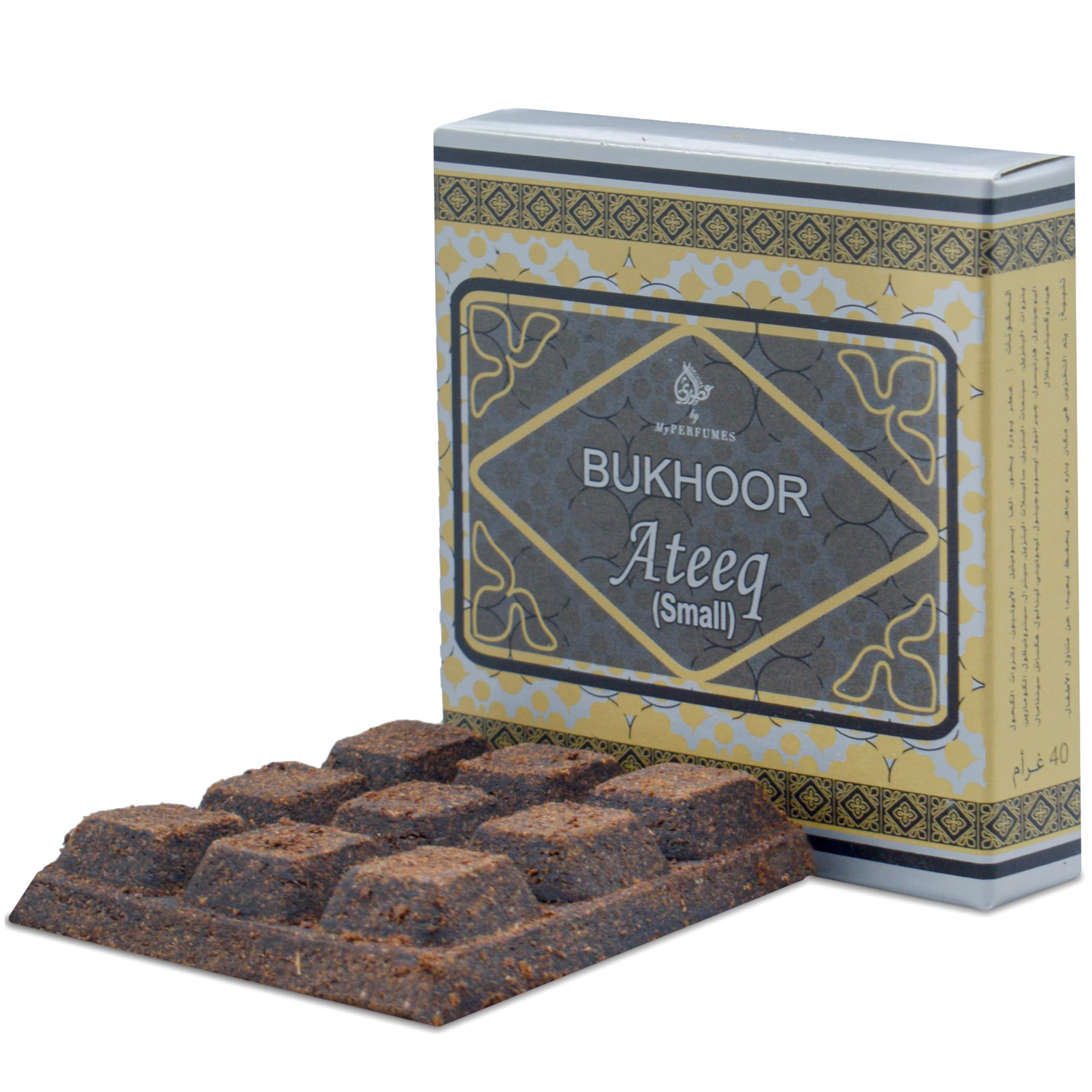 Ateeq Bakhoor Incense - Best Arabian Amber Oud Use on Charcoal and Electric Incense Burner (1 Pack)