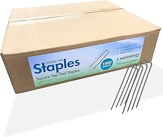 Sandbaggy 1000 Count 6" Landscape Staples | Industrial Grade 11 Gauge Steel | Great for Securing Landscape Fabrics, Erosion Control Matting, Bird Netting & Etc | Trusted by Farmers Across USA