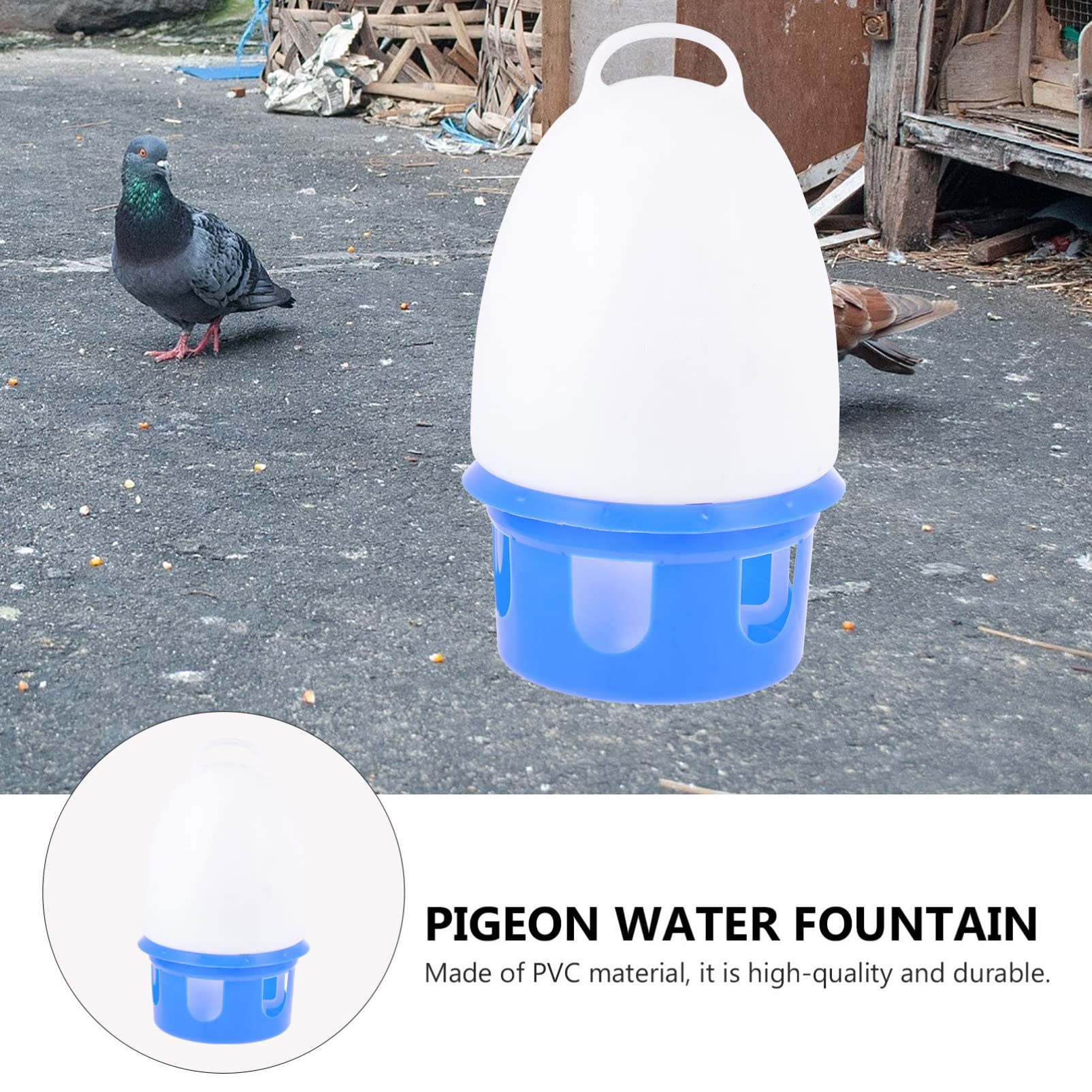 Mipcase Caldera para Aves Bebedero Automático De Gran Capacidad con Base Reforzada y Sistema De Llenado para Comederos y Bebederos