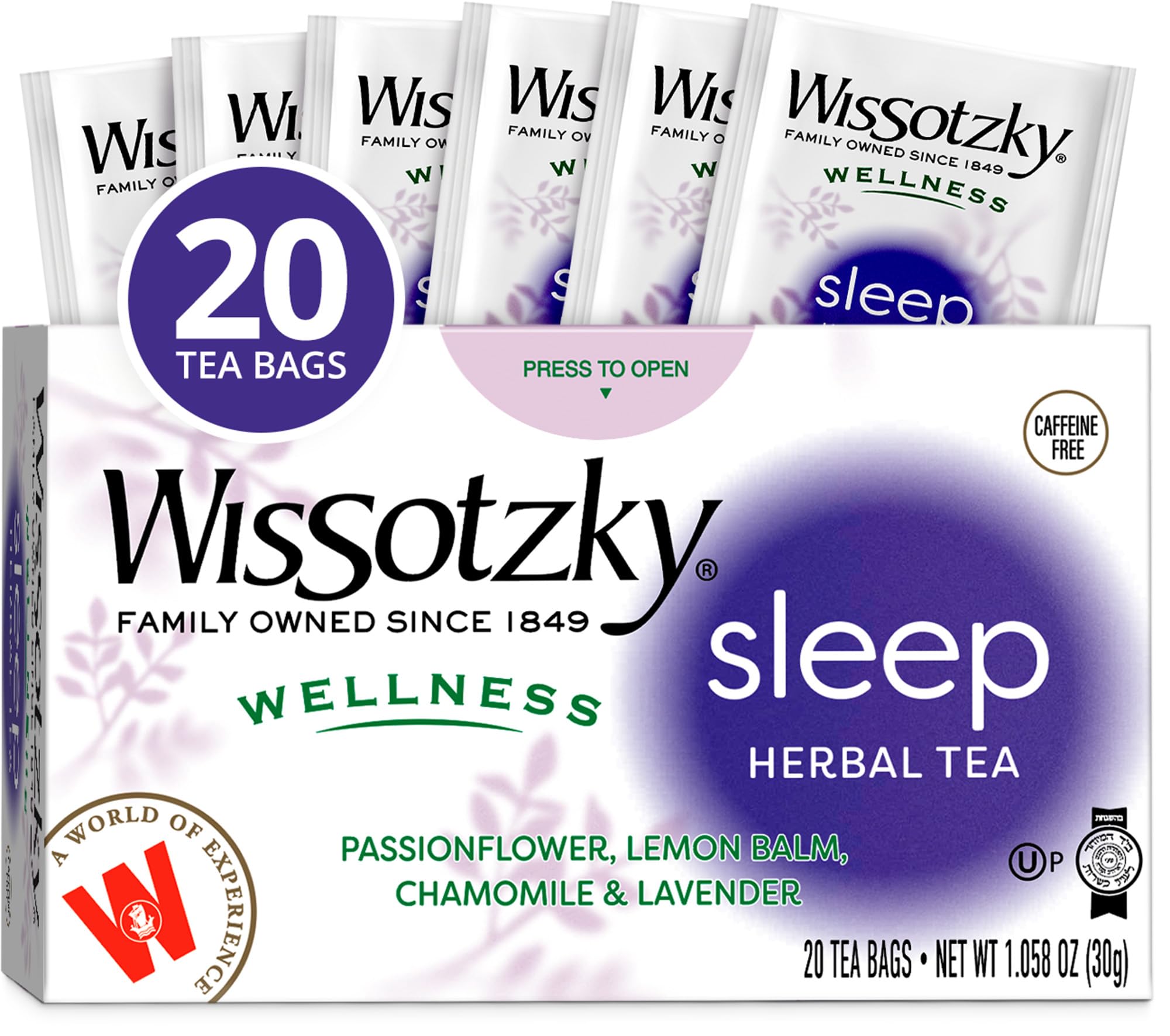 Amazon.com : Wissotzky Herbal Wellness Sleep Tea, 20 Teabags