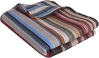 Greenland Home Durango Reversible 100% Cotton Throw Blanket, 50x60 Earth Tones, Rustic Quilted Design