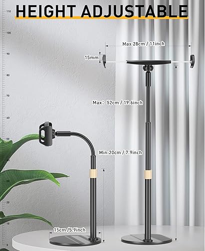 Miniatura 5 de Tryone Soporte y soporte para tableta soportes de escritorio de altura ajustable, soporte giratorio de 360 compatible con iPad Pro 12.9, 11, 10.9,