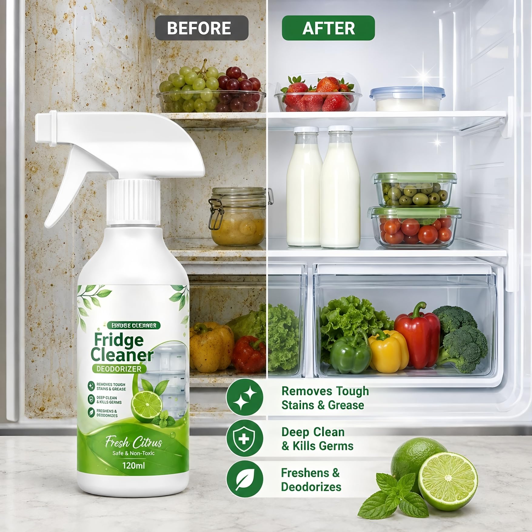 Detergente Contenitore Multiuso, No-rainhlschrank-Reinigungsspray (5PCS)