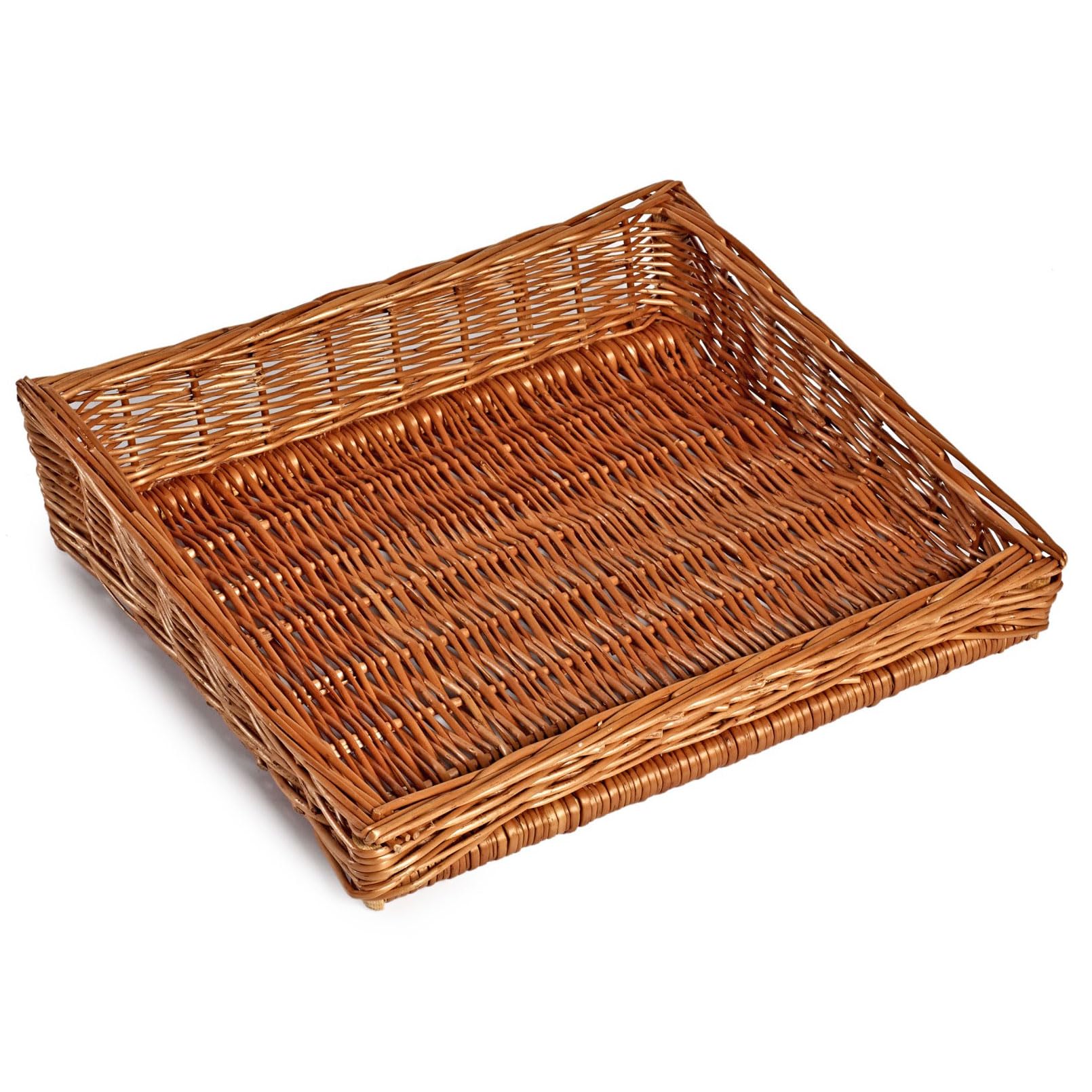 Gadsby Buff Sloping Wicker Display Basket Kitchen Storage Shelf Basket 50 X 38.5