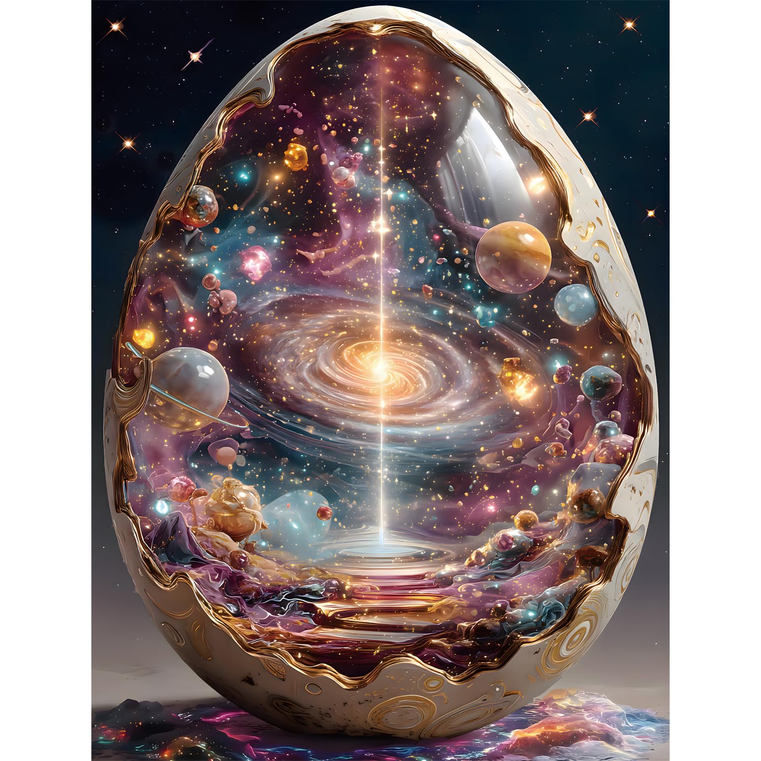 Yunlus Jigsaw Puzzles for Adults 1000 Pieces Outer Space Planet Galaxy Puzzle Impossible Hard Difficult Challenging Puzzles for Teen Genesis of the Universe Jigsaw Puzzle 1000 Pieces 28 x 20 in